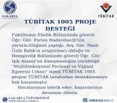 Sağlık Bilimleri Fakültesi’nden TÜBİTAK-1005 Projesi